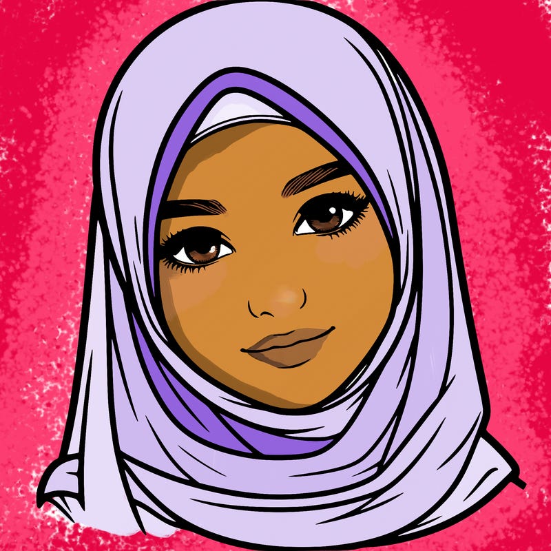 realistic girl with hijap