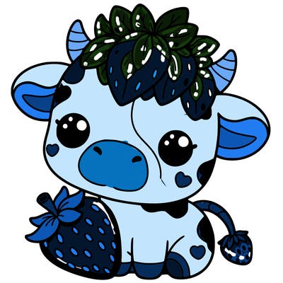 cute strawberry cow