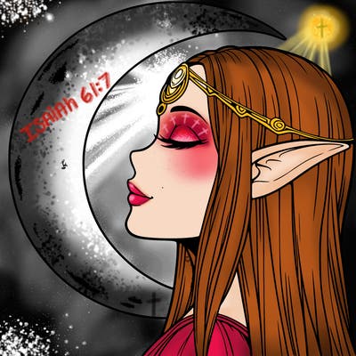 a realistic moon elf