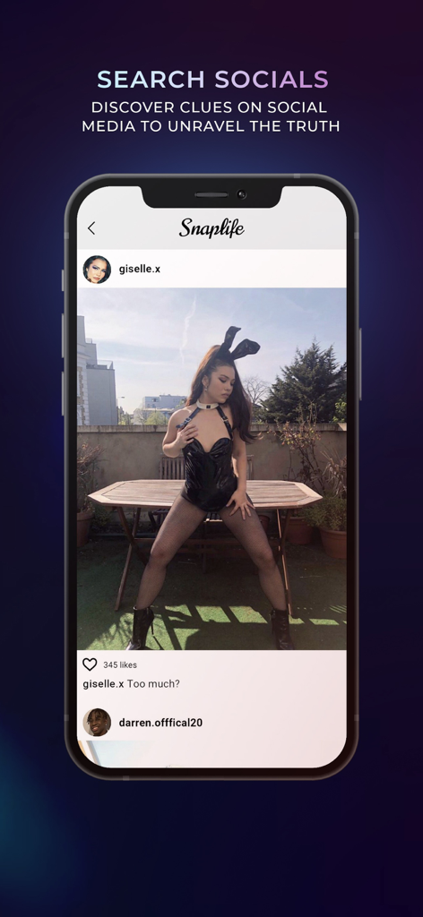 Scriptic: Crime Stories - Ein simulierter Social-Media-Feed in der Scriptic-App, der zum Finden von Hinweisen in einer kriminellen Ermittlung verwendet wird.