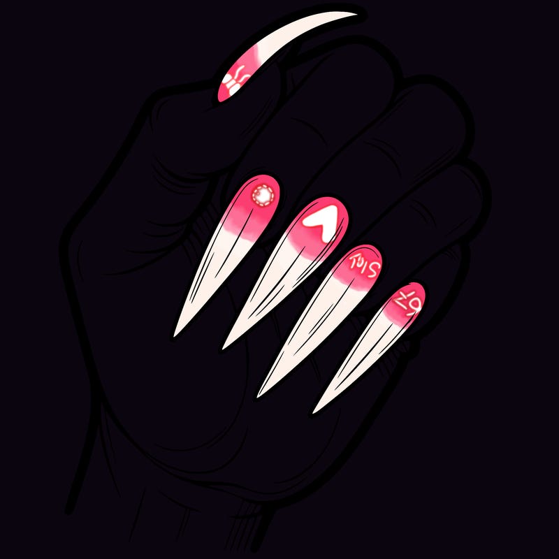 very long pretty nails