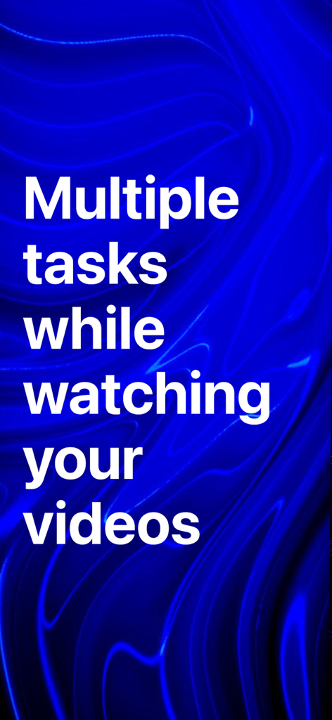 Bro Browser - PiP Video Player - Múltiples tareas mientras ves tus videos de texto sobre un fondo azul