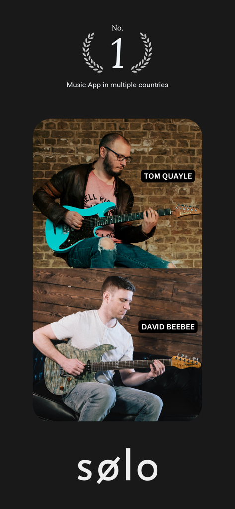 Solo - Fretboard Visualization - Guitarists Tom Quayle and David Beebee playing guitar for the Solo fretboard visualization app