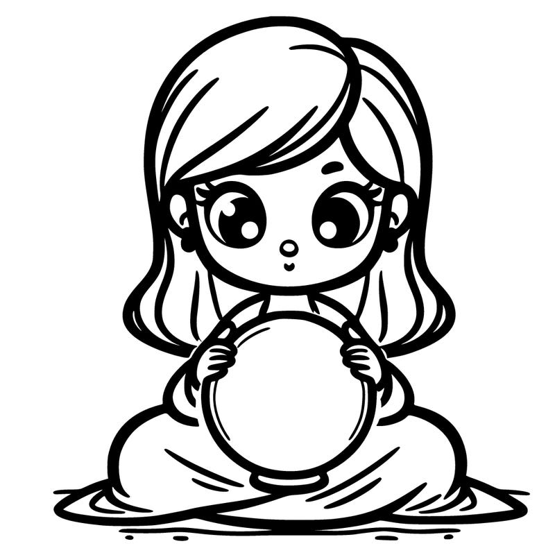 girl with a glowing orb