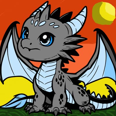 fierce baby night dragon