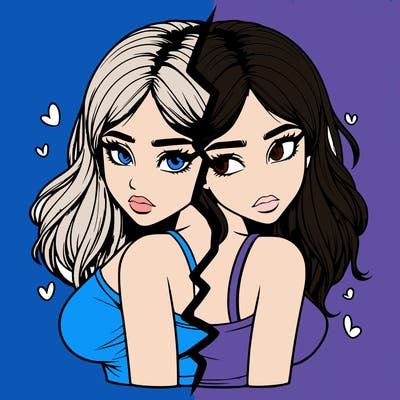 realistic girl split