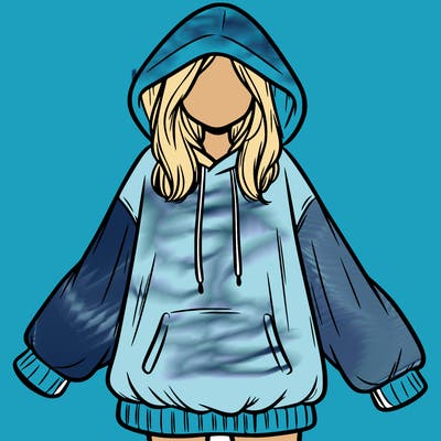 girl in oversized hoodie