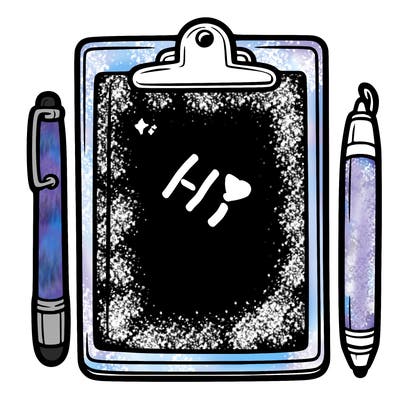 blank clip board with pen