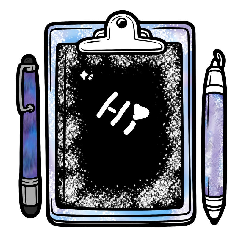 blank clip board with pen