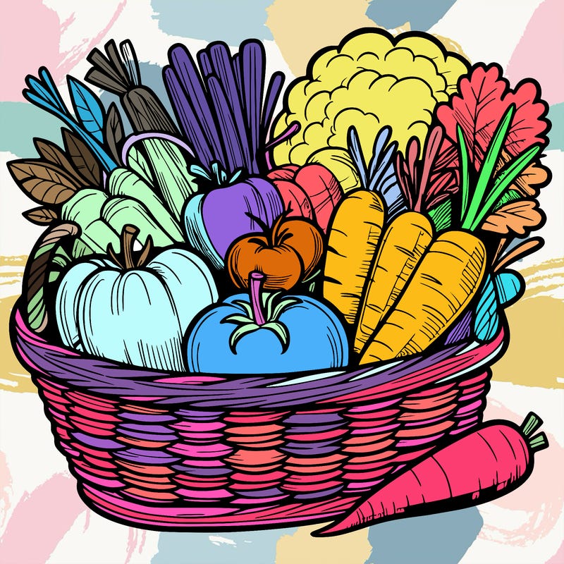 vegetables in a basket
