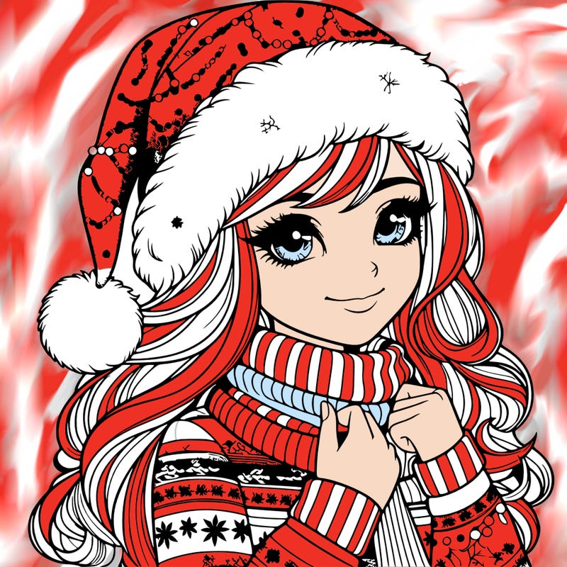realistic christmas girl