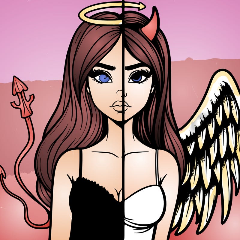 devil vs angel realistic girl