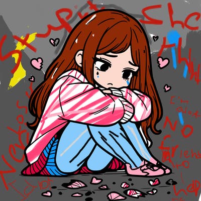 a girl after a breakup