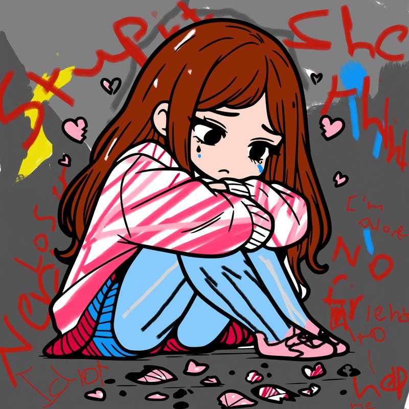 a girl after a breakup