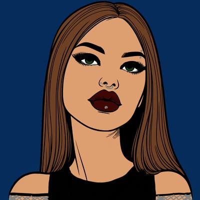 realistic woman with full lips