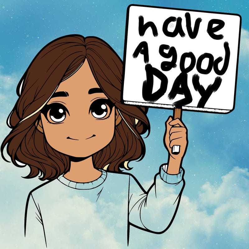 realistic girl holding up a sign