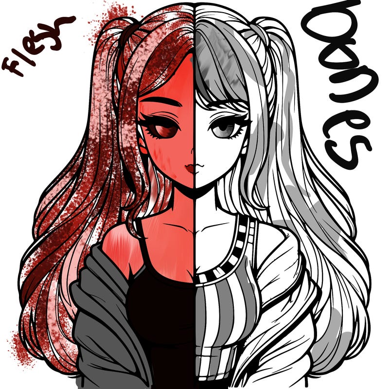 realistic girl split