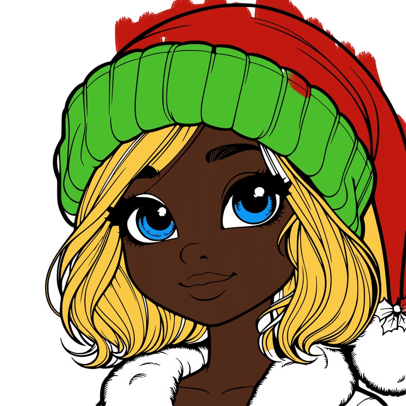 realistic christmas girl