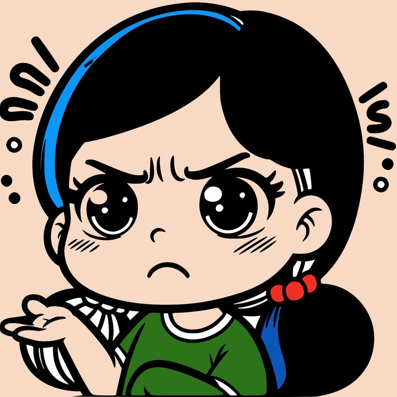 an annoyed and disgusted girl