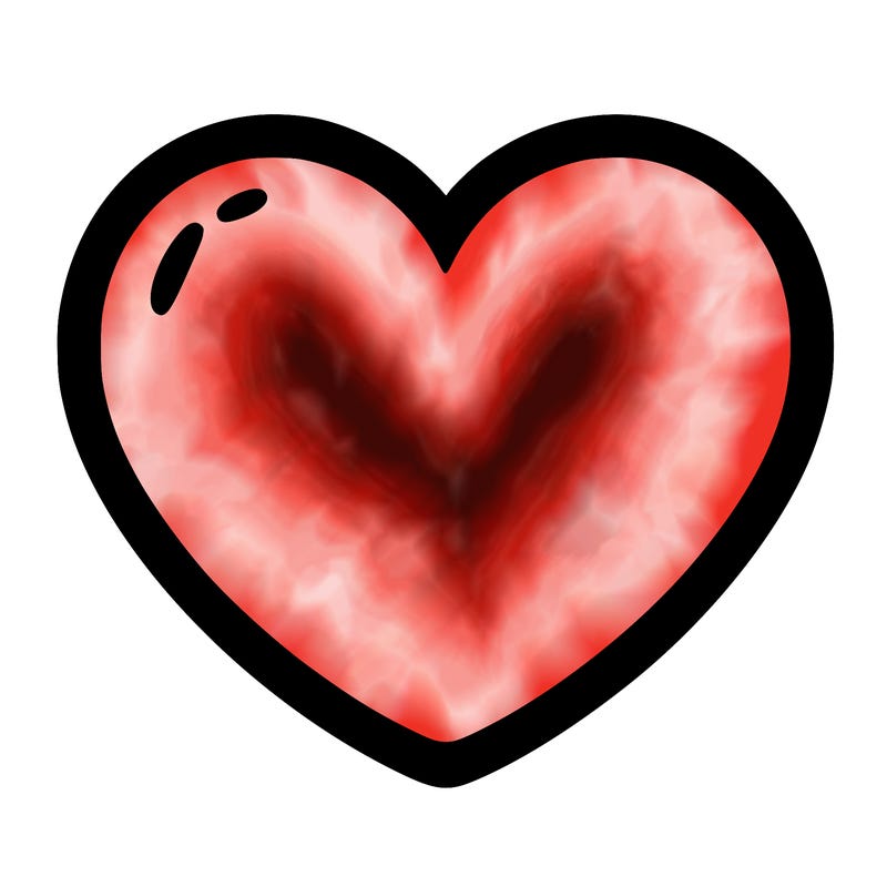 a blank heart
