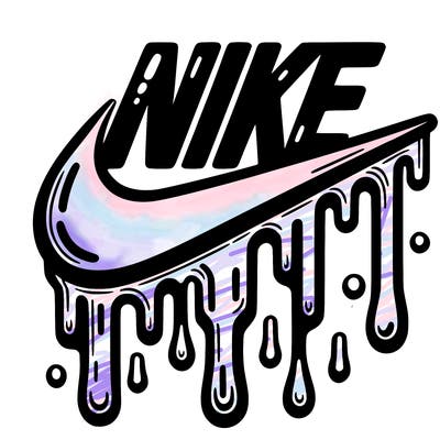 dripping nike logo