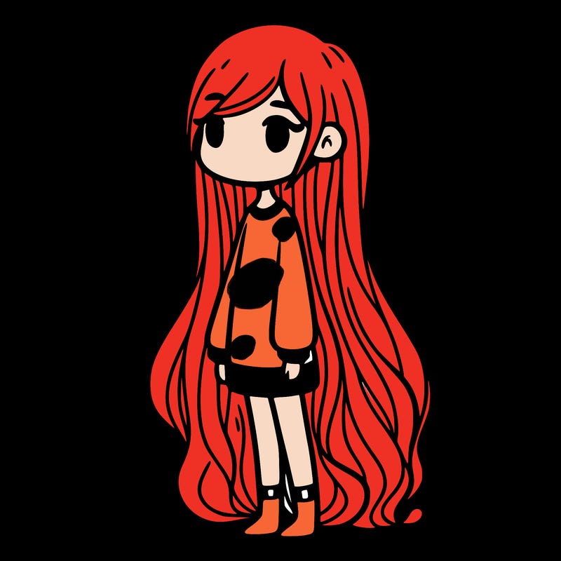 girl with long hair