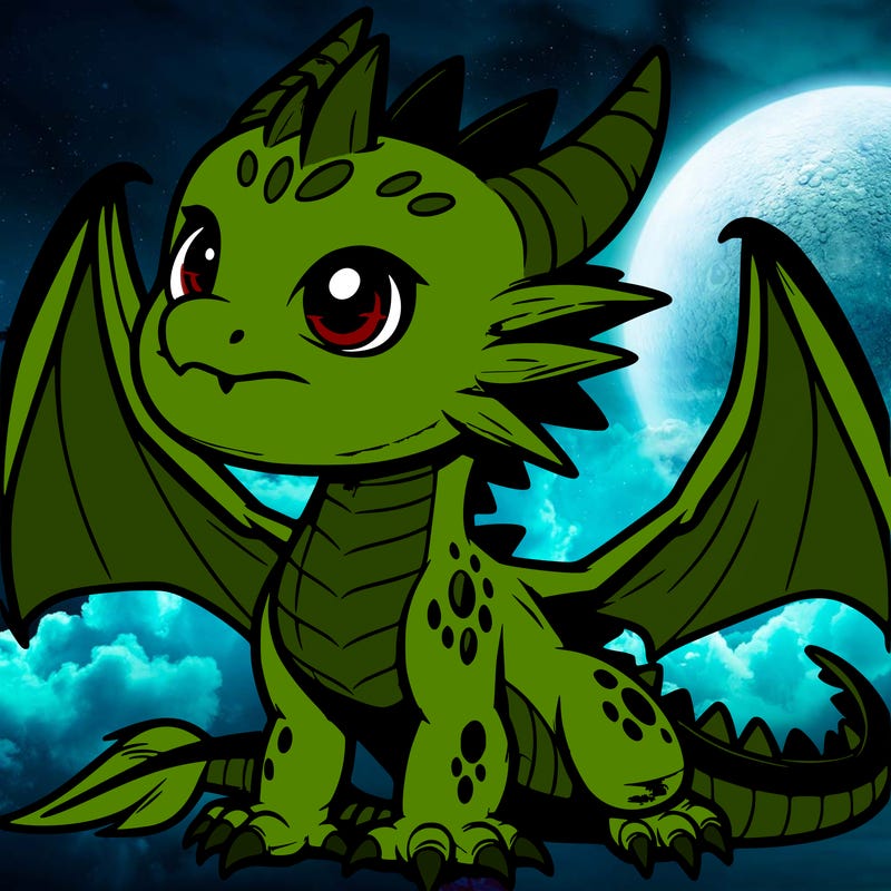 fierce baby night dragon