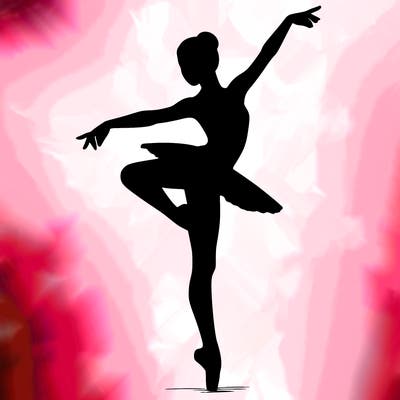realistic person doing ballet