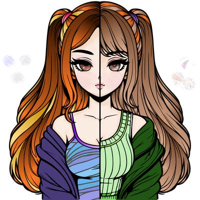 realistic girl split