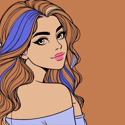 beautiful woman looking back