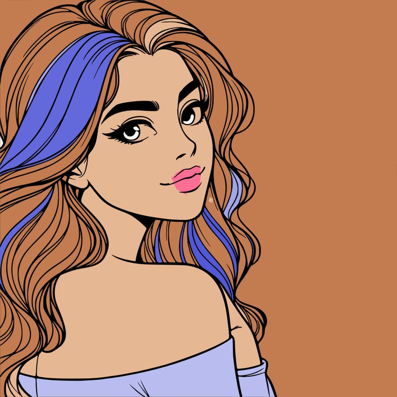 beautiful woman looking back