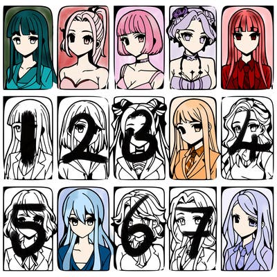 girls that look diffrent anime