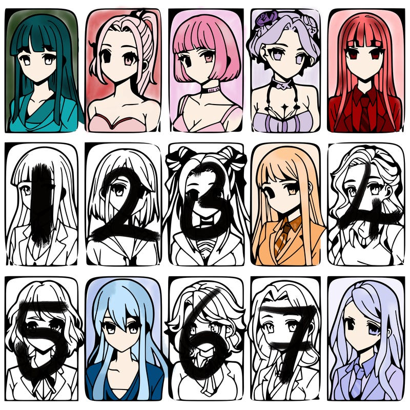 girls that look diffrent anime