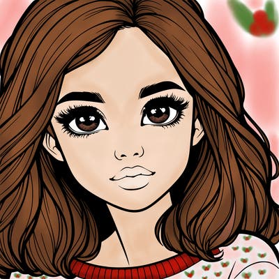 realistic girl whith cute eyes