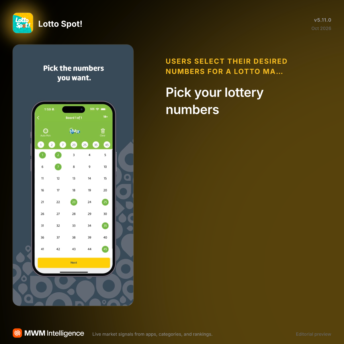 Lotto Spot! - Entertainment App | MWM