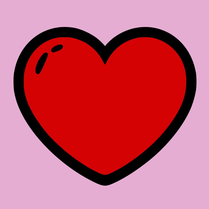 a blank heart