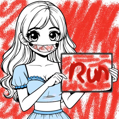 realistic pretty girl holding blank sign