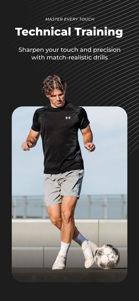 B42: Pro Soccer Training - A soccer player practicing ball control and precision drills during a technical training session