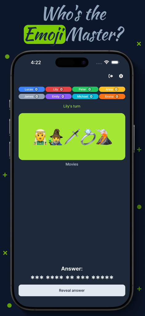 Decode Quest: Trivia Quiz Game - Multiplayer emoji movie quiz interface in the Decode Quest trivia app