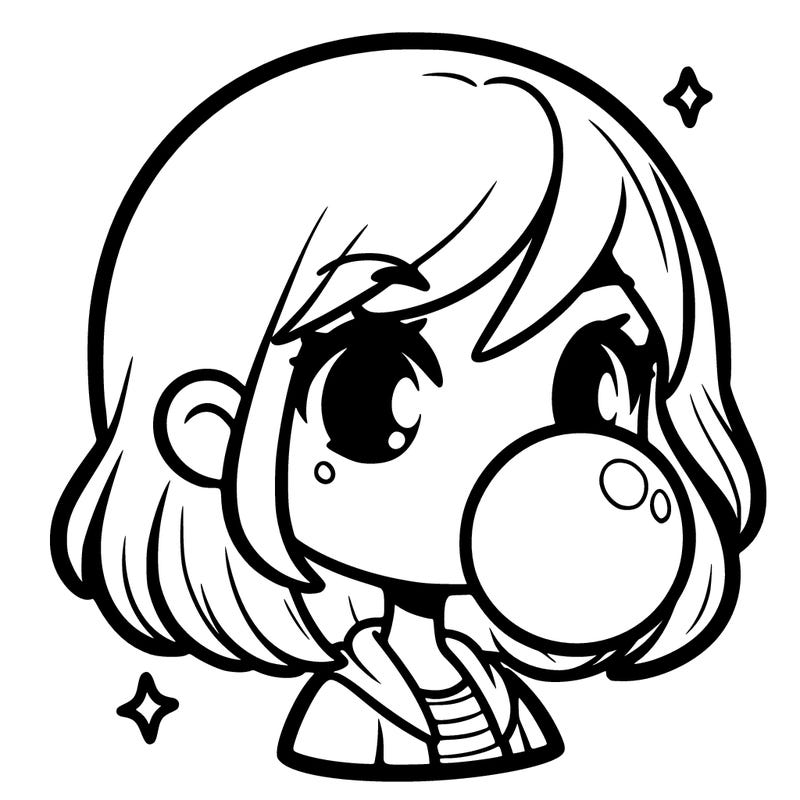 girl with bubble gum