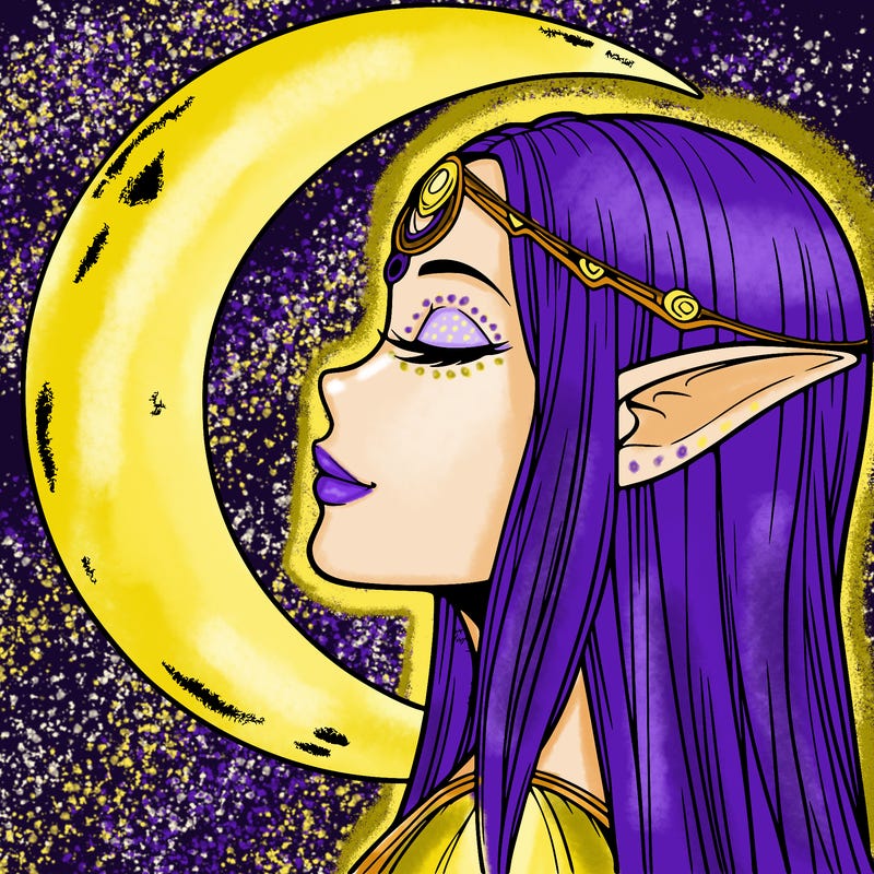a realistic moon elf