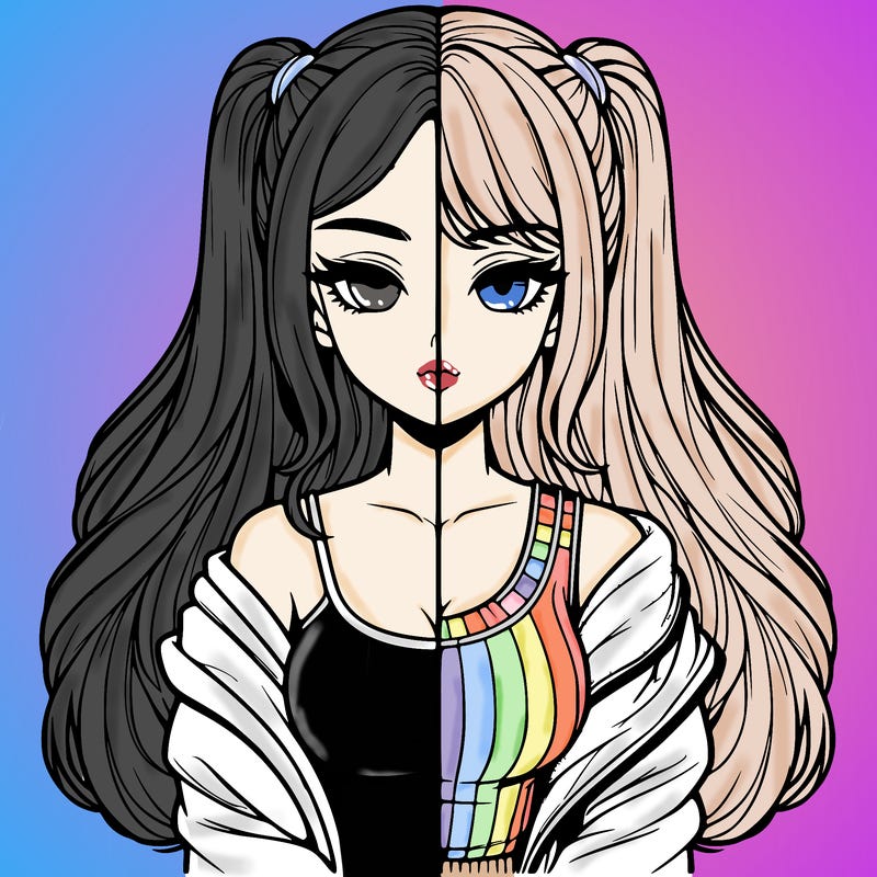 realistic girl split