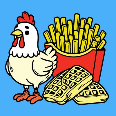 chicken and waffle fries