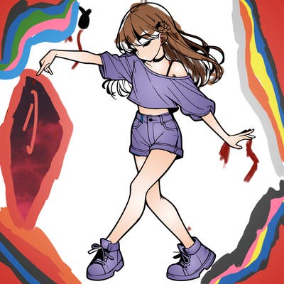 realistic girl danceing