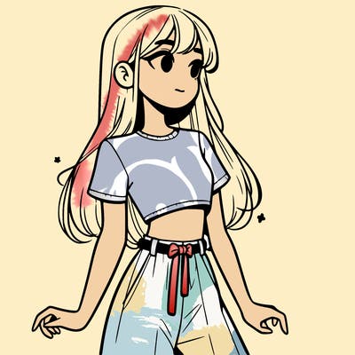 girl in a cute crop top