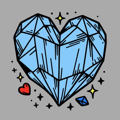 crystal heart
