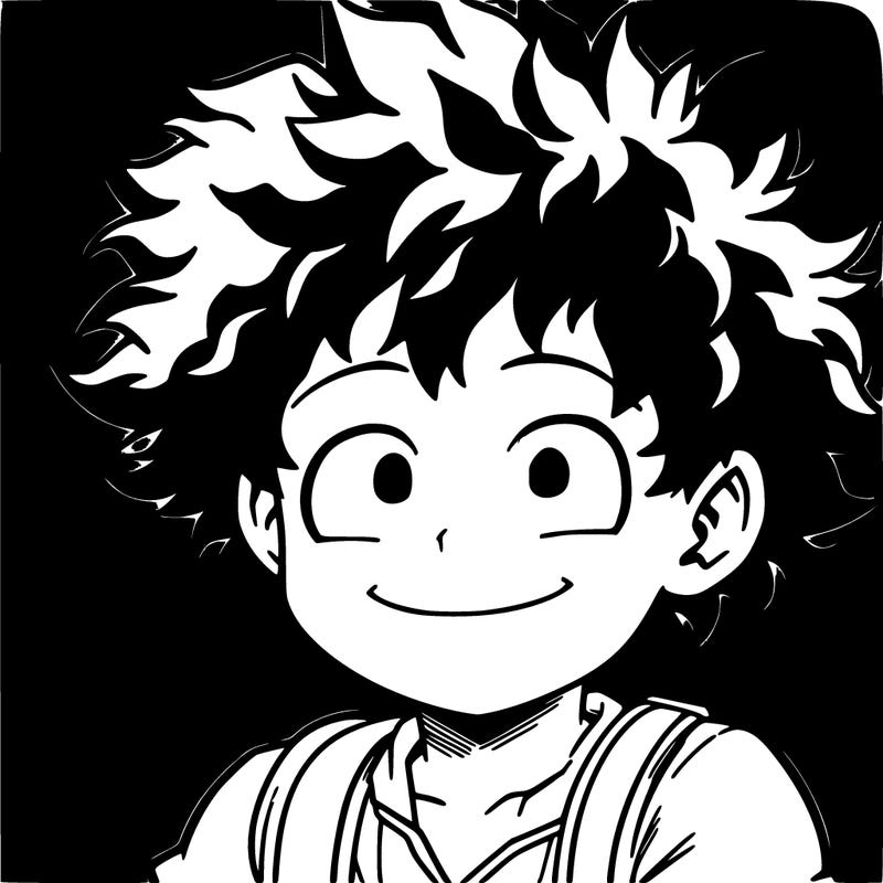 deku smiling