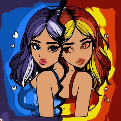 realistic girl split