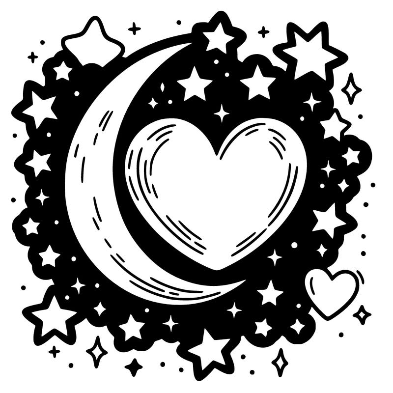heart moon star