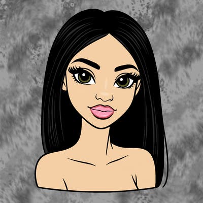 beautiful black woman with straight hair